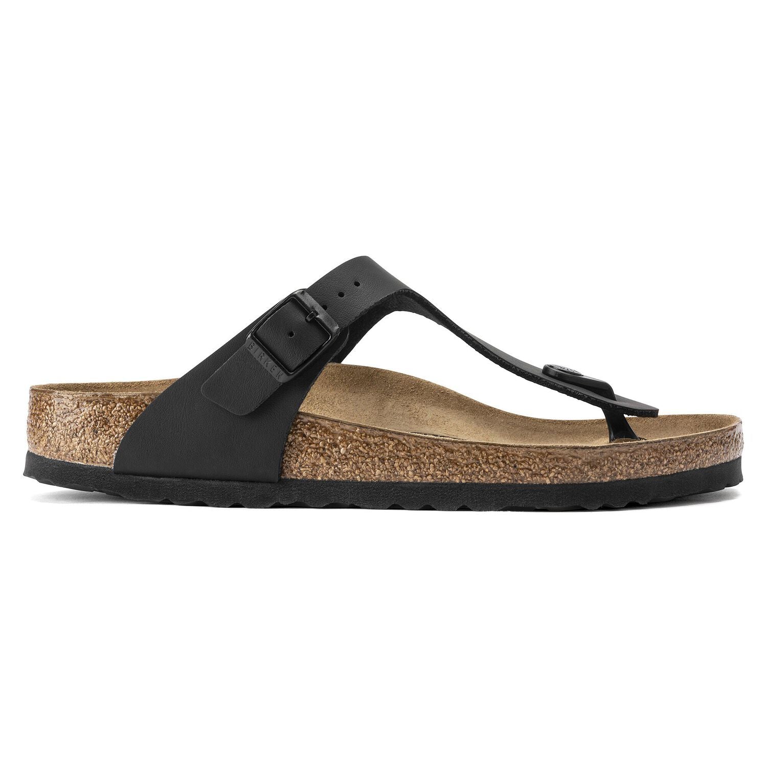 BIRKENSTOCK Gizeh Birko-Flor, Legendary Comfort and Elegant Detailing, Black Multiple Sizes