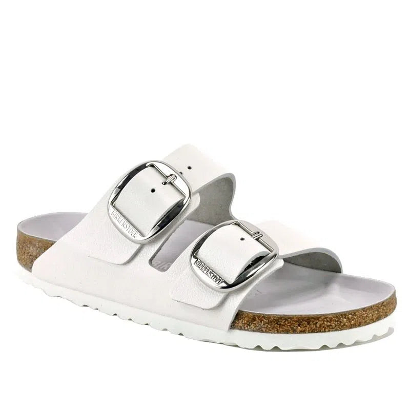 BIRKENSTOCK ARIZONA BIG BUCKLE WHITE LEATHER NARROW