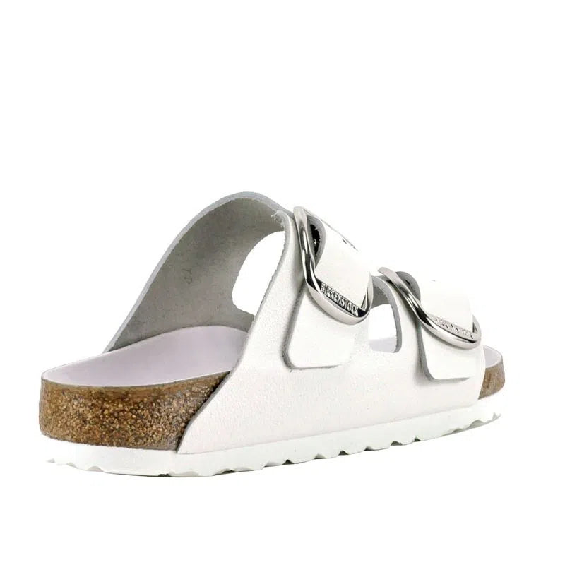 BIRKENSTOCK ARIZONA BIG BUCKLE WHITE LEATHER NARROW