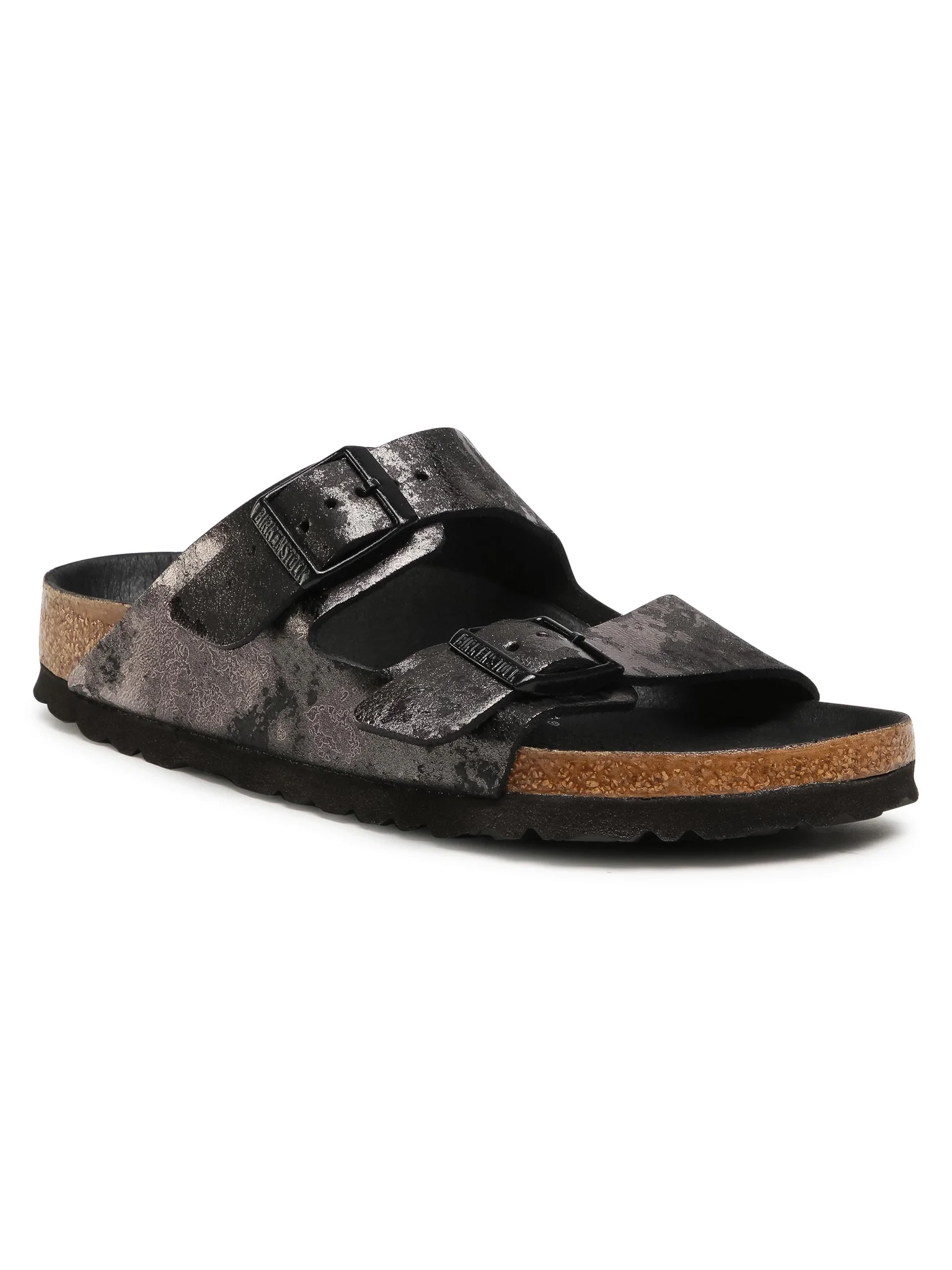 Birkenstock Arizona BS - Suede Leather Sandal - Adjustable Straps - Cork Footbed - Metallic - EVA Sole - Made in Germany