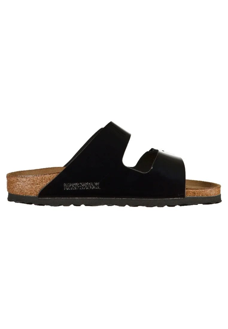BIRKENSTOCK ARIZONA VEGAN IRID BLACK MICROFIBER NARROW