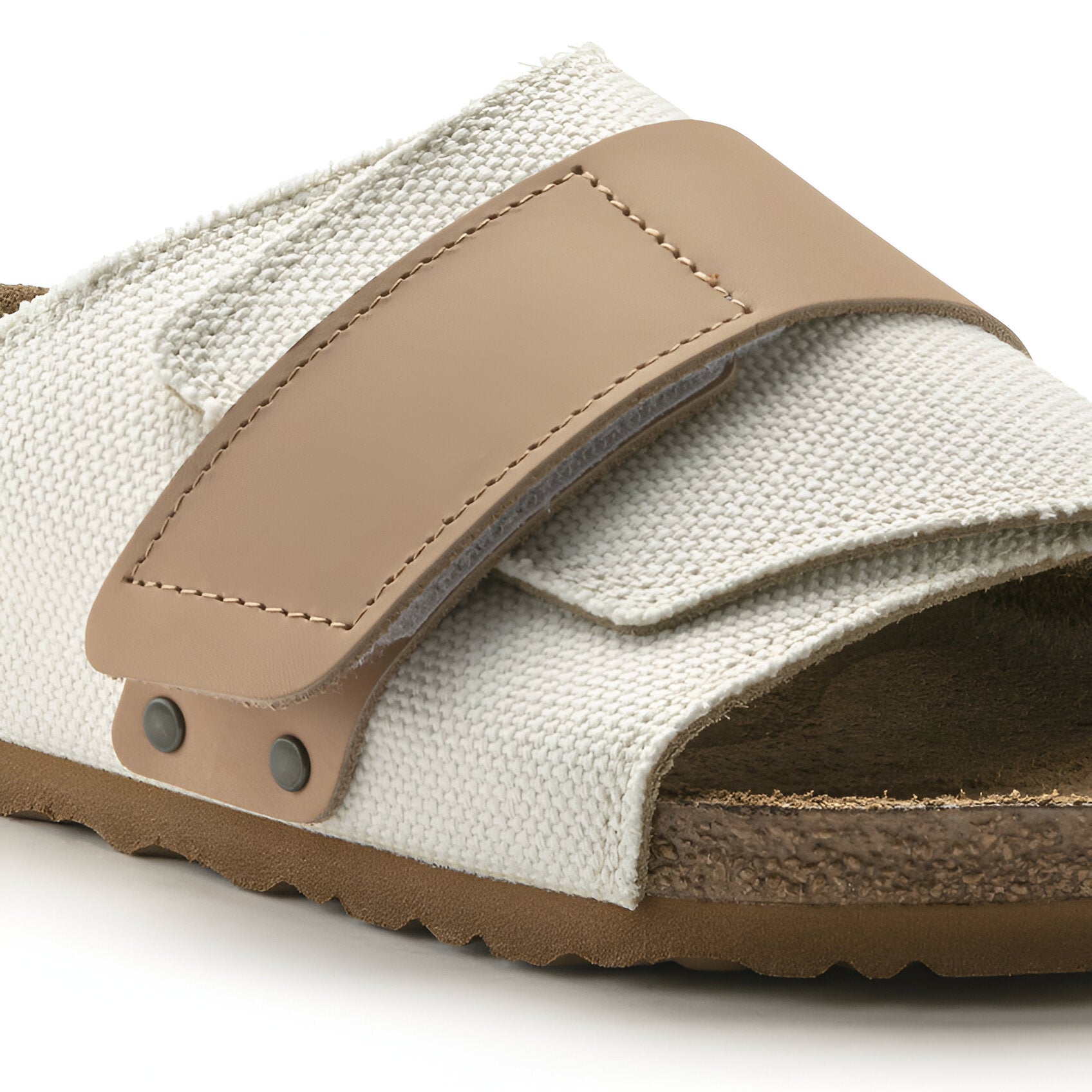 BIRKENSTOCK Kyoto Textile Compact Casual Sandal Slide: Natural Canvas Comfort with Adjustable Buckle - Multiple Color & Sizes