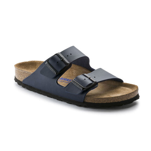 BIRKENSTOCK ARIZONA BLUE BIRKO FLOR SOFT FOOTBED REGULAR