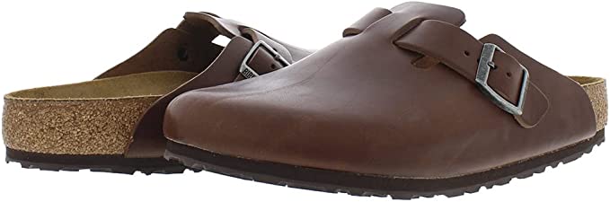 BIRKENSTOCK BOSTON GRIP VINTAGE ROAST LEATHER REGULAR