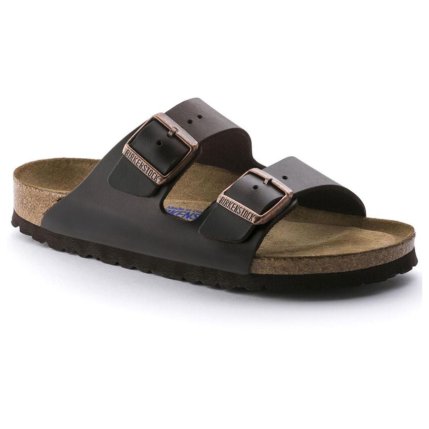 BIRKENSTOCK ARIZONA SOFT FOOTBED BROWN AMALFI LEATHER