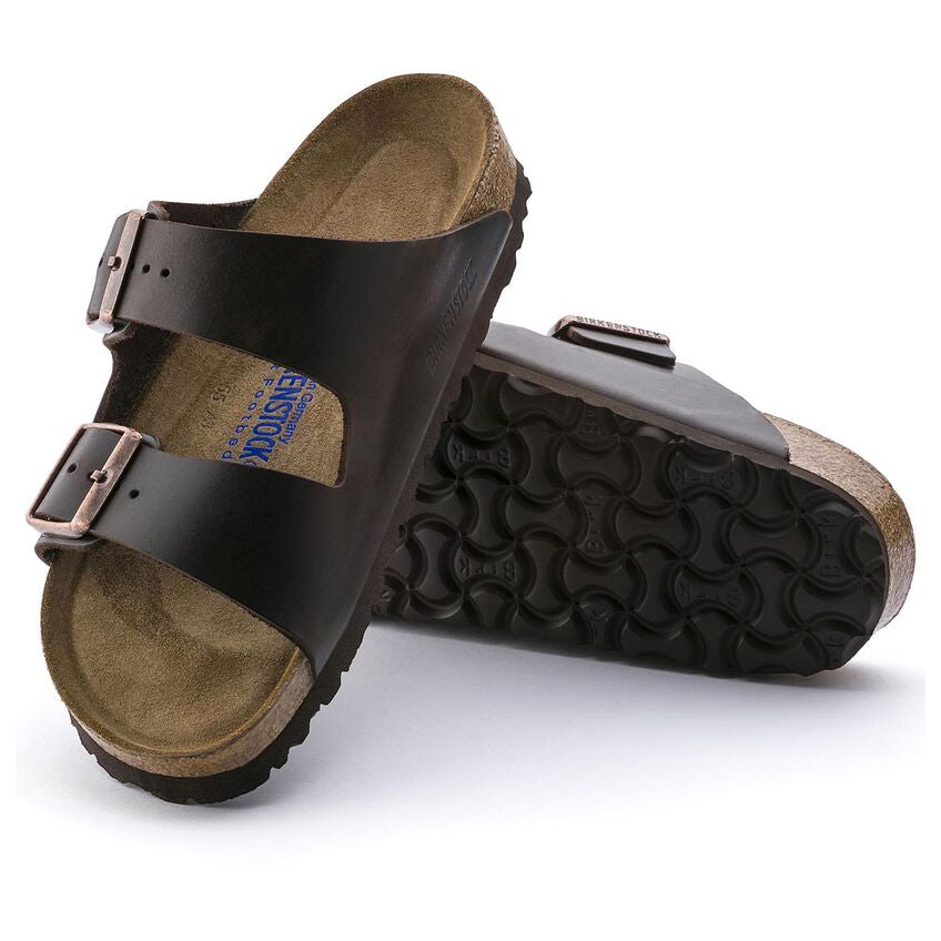 BIRKENSTOCK ARIZONA SOFT FOOTBED BROWN AMALFI LEATHER