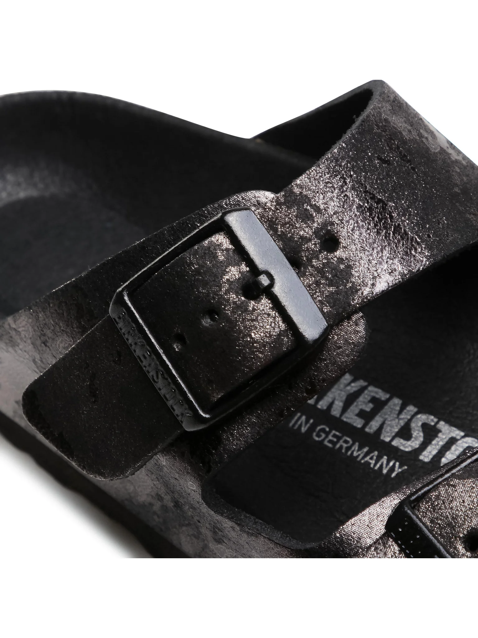 Birkenstock Arizona BS - Suede Leather Sandal - Adjustable Straps - Cork Footbed - Metallic - EVA Sole - Made in Germany