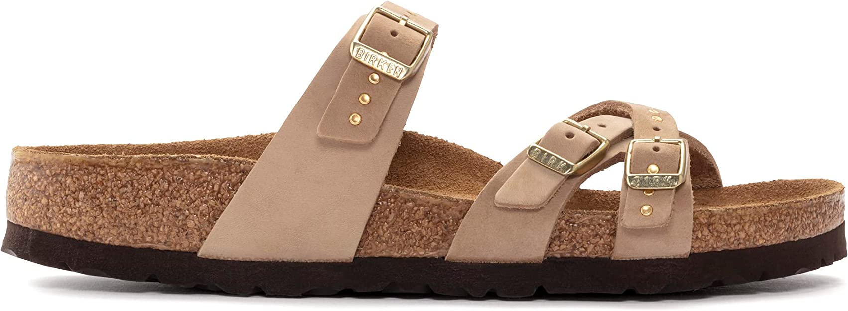 BIRKENSTOCK FRANCA SOFT FOOTBED RIVET SANDCASTLE NUBUCK