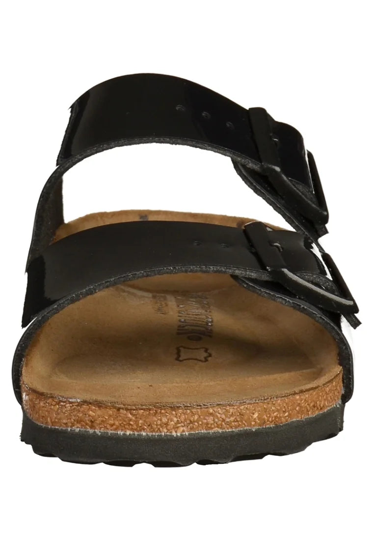 BIRKENSTOCK ARIZONA VEGAN IRID BLACK MICROFIBER NARROW