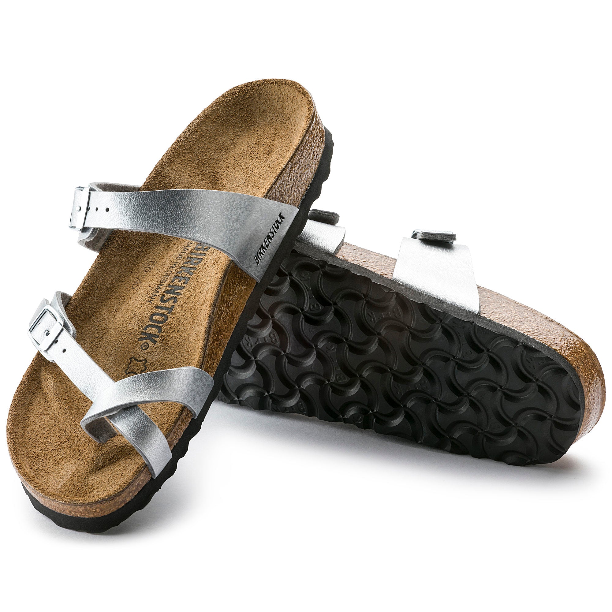 BIRKENSTOCK MAYARI SILVER BIRKO FLOR NARROW