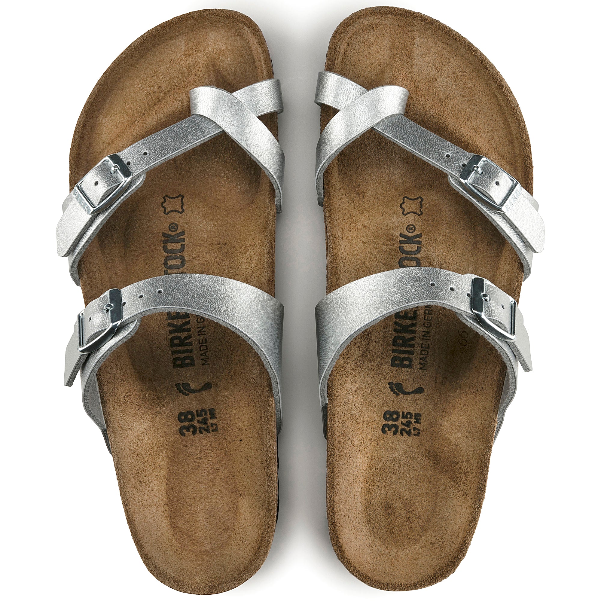 BIRKENSTOCK MAYARI SILVER BIRKO FLOR NARROW