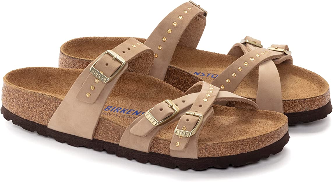 BIRKENSTOCK FRANCA SOFT FOOTBED RIVET SANDCASTLE NUBUCK