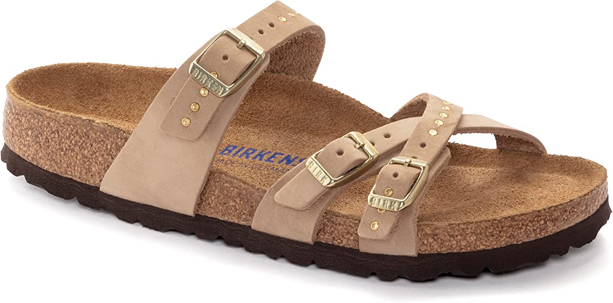 BIRKENSTOCK FRANCA SOFT FOOTBED RIVET SANDCASTLE NUBUCK