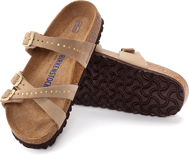 BIRKENSTOCK FRANCA SOFT FOOTBED RIVET SANDCASTLE NUBUCK