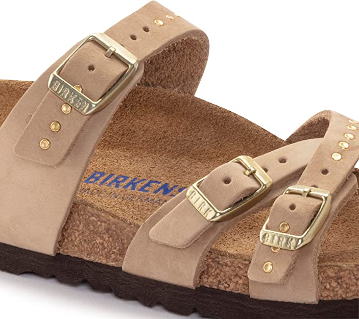 BIRKENSTOCK FRANCA SOFT FOOTBED RIVET SANDCASTLE NUBUCK