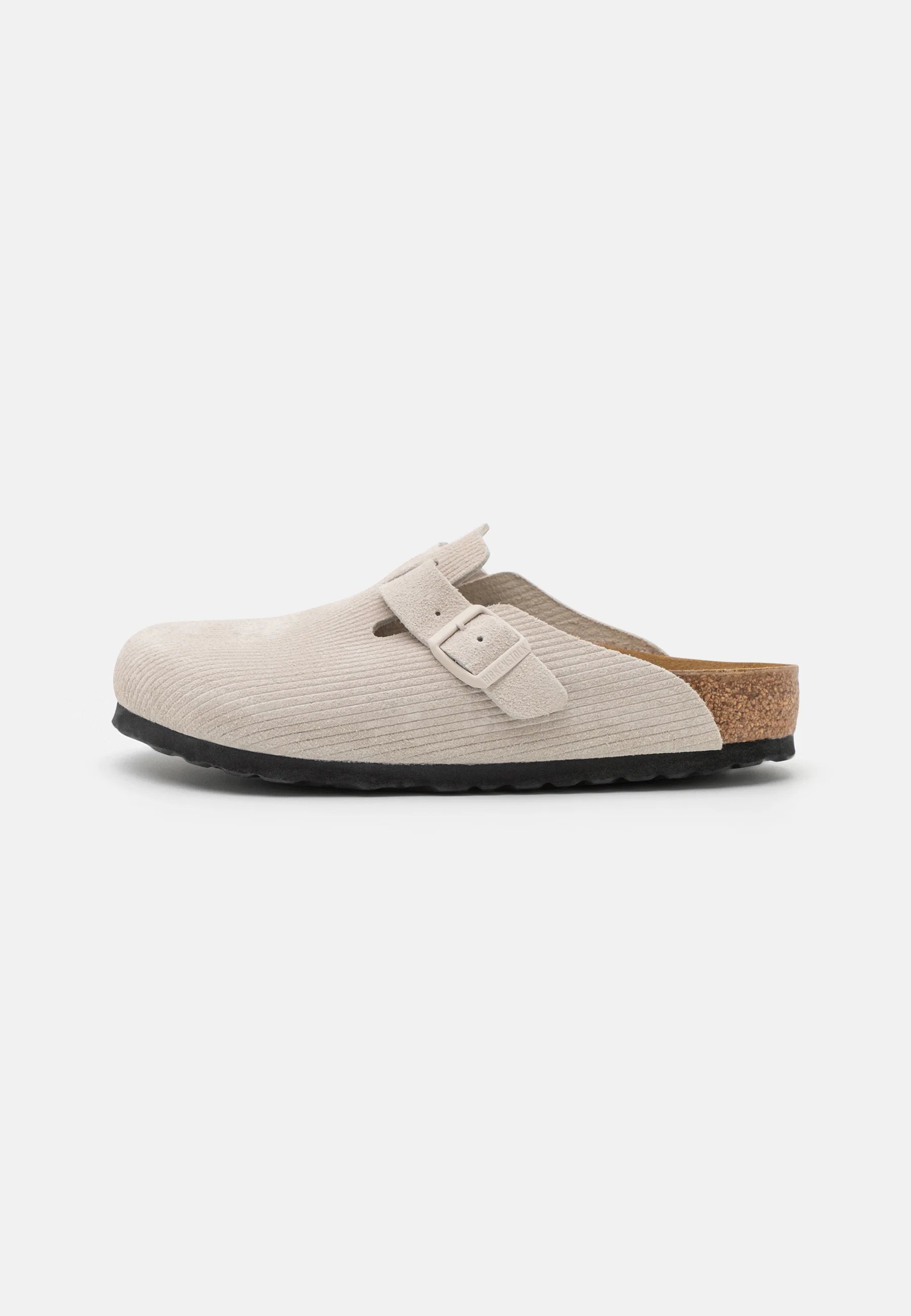 BIRKENSTOCK BOSTON ANTIQUE WHITE SUEDE NARROW