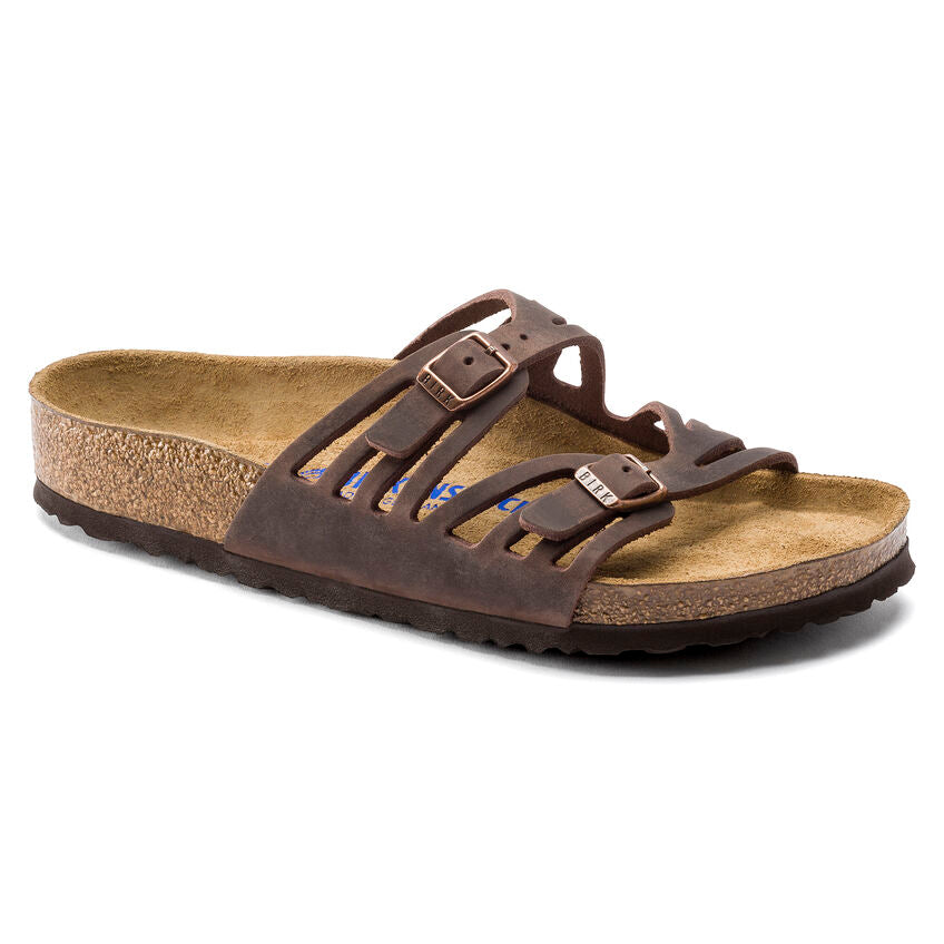 BIRKENSTOCK GRANADA HABANA SOFT FOOTBED OIL LEATHER NARROW