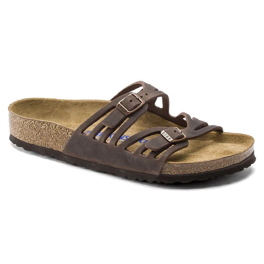 BIRKENSTOCK GRANADA HABANA SOFT FOOTBED OIL LEATHER REGULAR