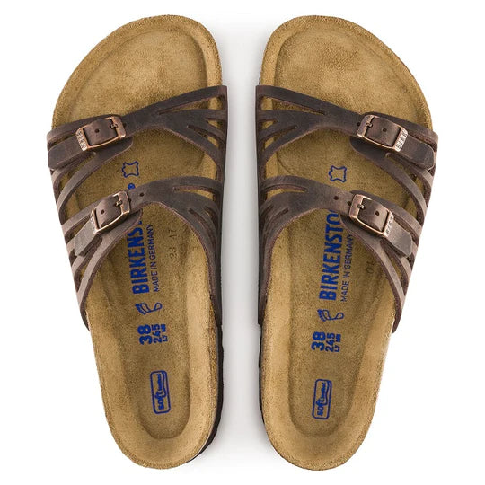 BIRKENSTOCK GRANADA HABANA SOFT FOOTBED OIL LEATHER REGULAR