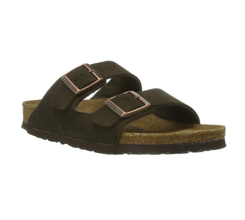 BIRKENSTOCK ARIZONA MOCHA SUEDE SOFT FOOTBED NARROW