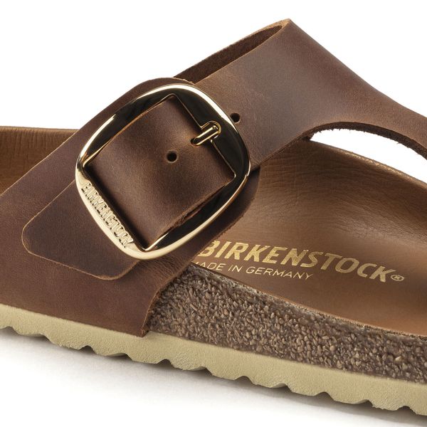 BIRKENSTOCK GIZEH BIG BUCKLE COGNAC LEATHER REGULAR