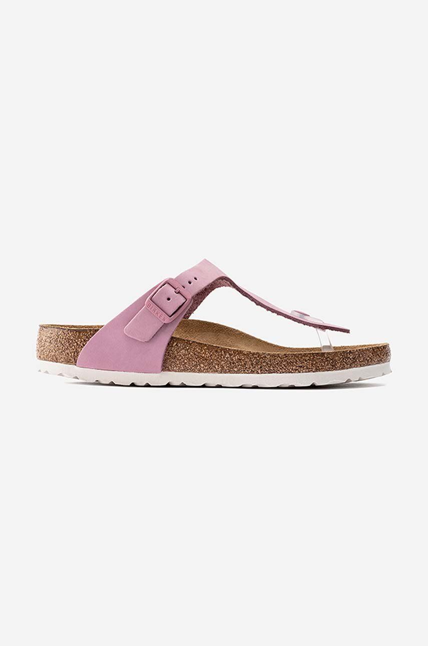 BIRKENSTOCK GIZEH GATOR GLEAM RASPBERRY MICROFIBER REGULAR