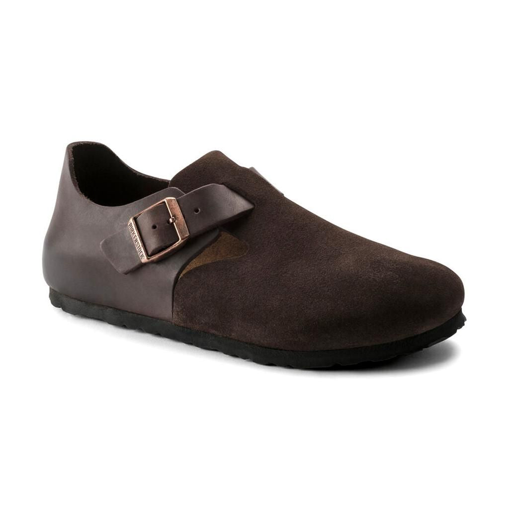 Birkenstock London BS Closed-Toe Shoe - Oiled/Suede Leather Upper - EVA Sole - Anatomical Footbed - Multiple Colors and Size