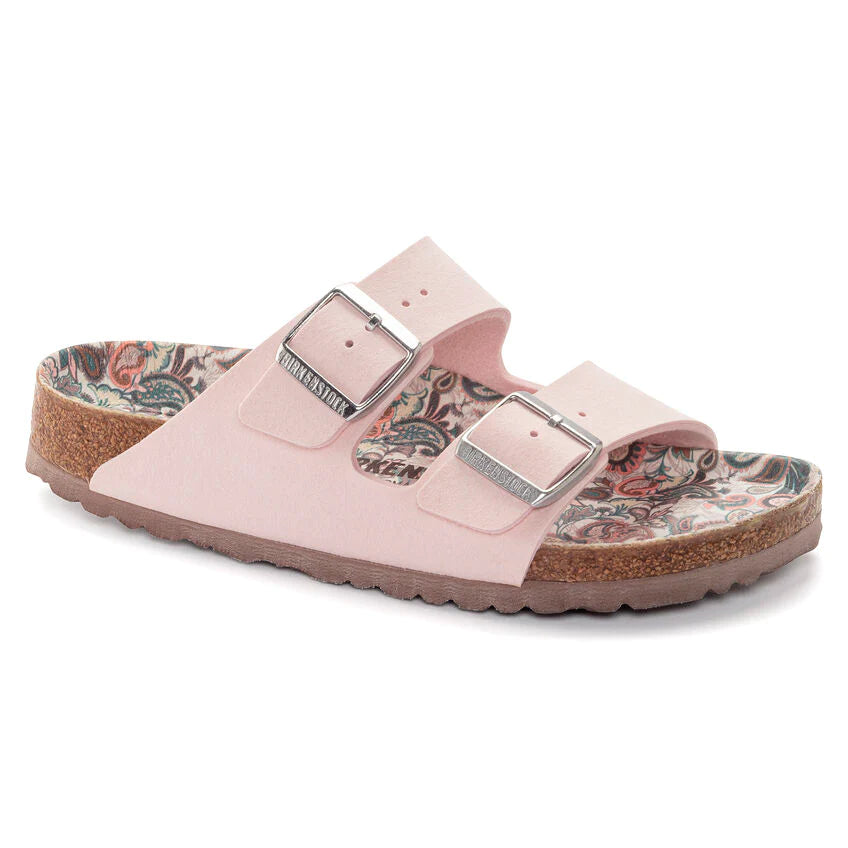 BIRKENSTOCK ARIZONA VEGAN SILKY ROSE PAISLEY BIRKIBUC NARROW