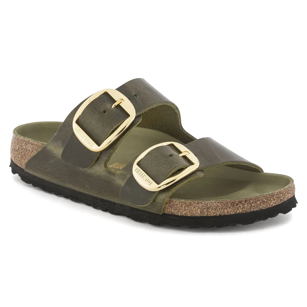 BIRKENSTOCK ARIZONA BIG BUCKLE OLIVE OIL LEATHER NARROW