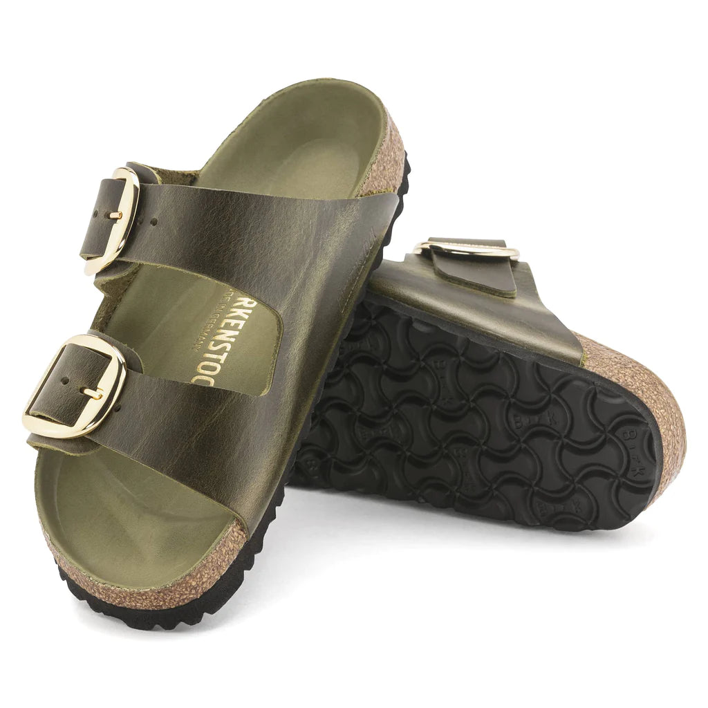 BIRKENSTOCK ARIZONA BIG BUCKLE OLIVE OIL LEATHER NARROW