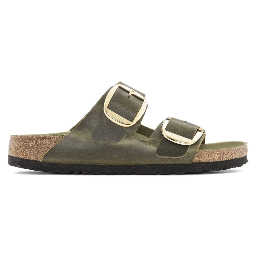 BIRKENSTOCK ARIZONA BIG BUCKLE OLIVE OIL LEATHER NARROW