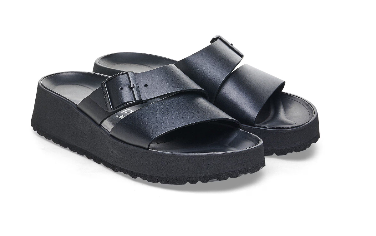Birkenstock Almina Natural Leather - Platform Wedge Sandal - Contoured Footbed Comfort - Adjustable Buckle Strap - Premium Leather Footwear