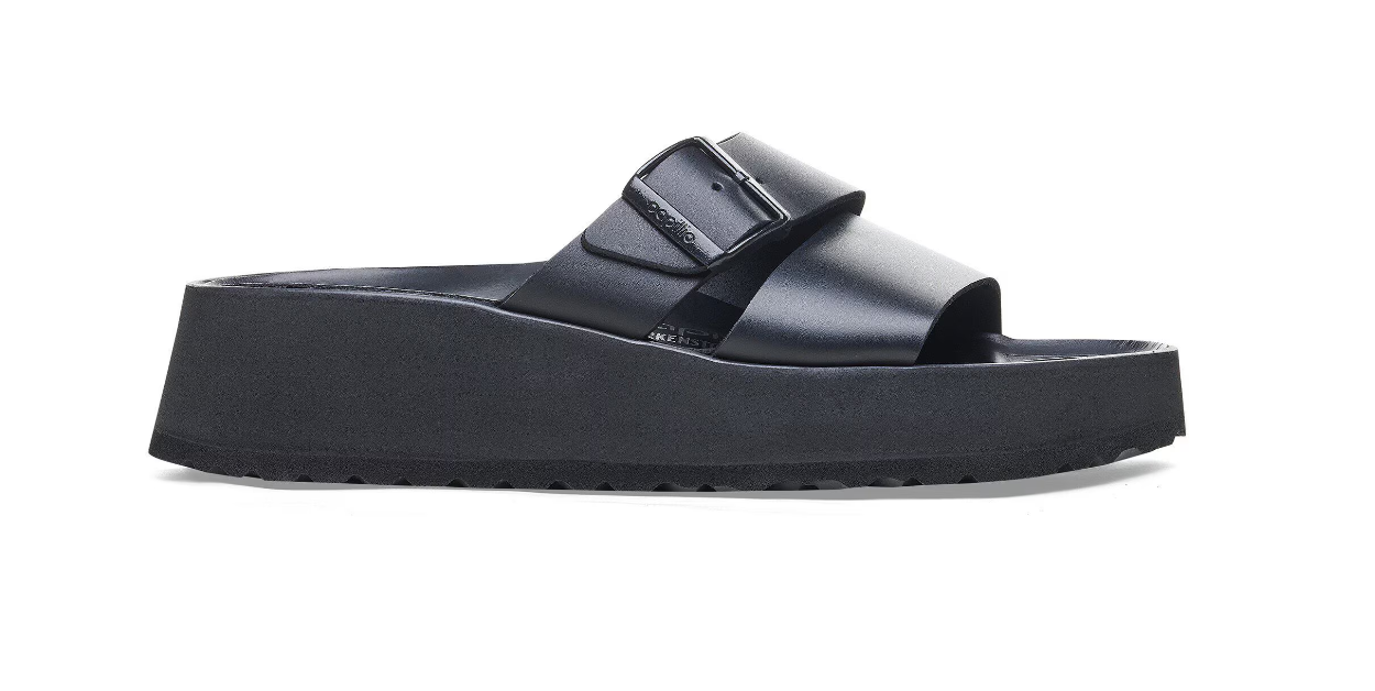 Birkenstock Almina Natural Leather - Platform Wedge Sandal - Contoured Footbed Comfort - Adjustable Buckle Strap - Premium Leather Footwear