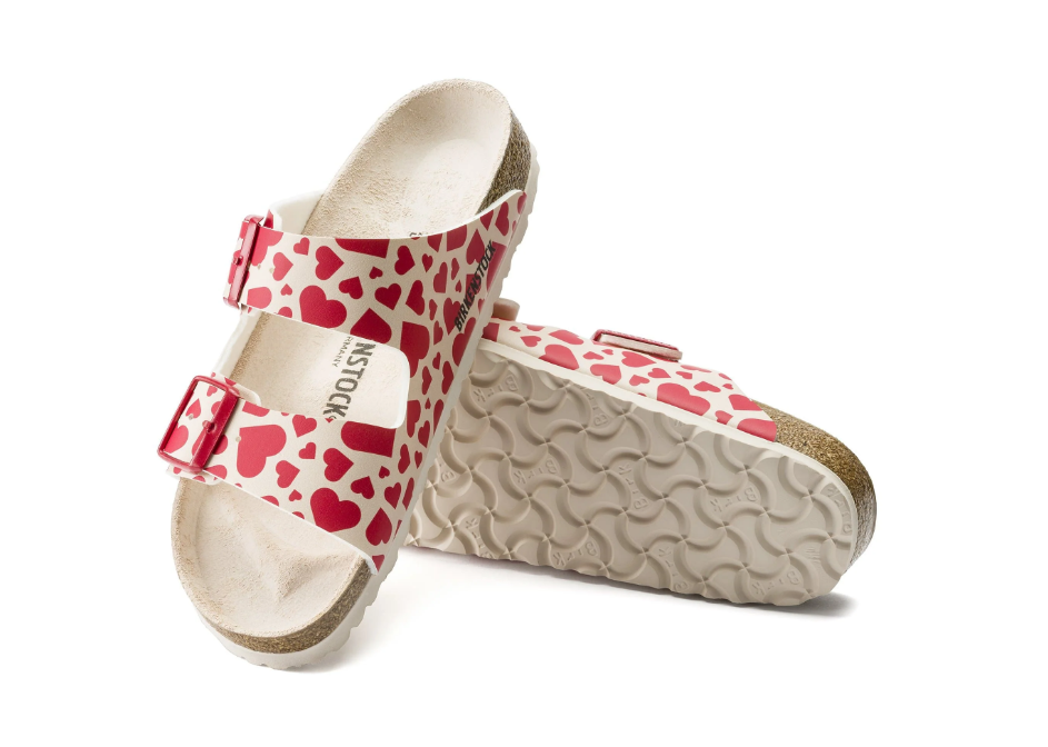 Birkenstock Arizona Birko-Flor Hearts Red Sandals