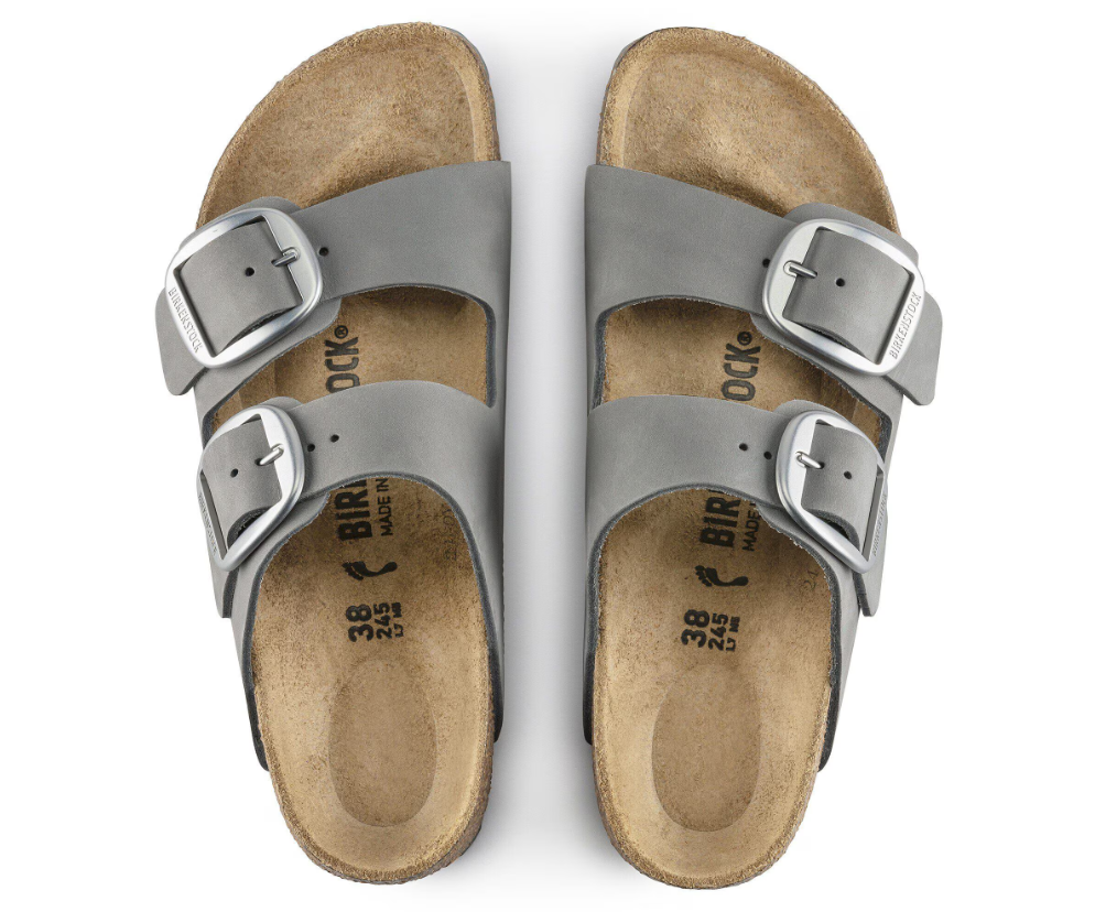 Birkenstock Arizona Big Buckle Nubuck Leather Dove Gray