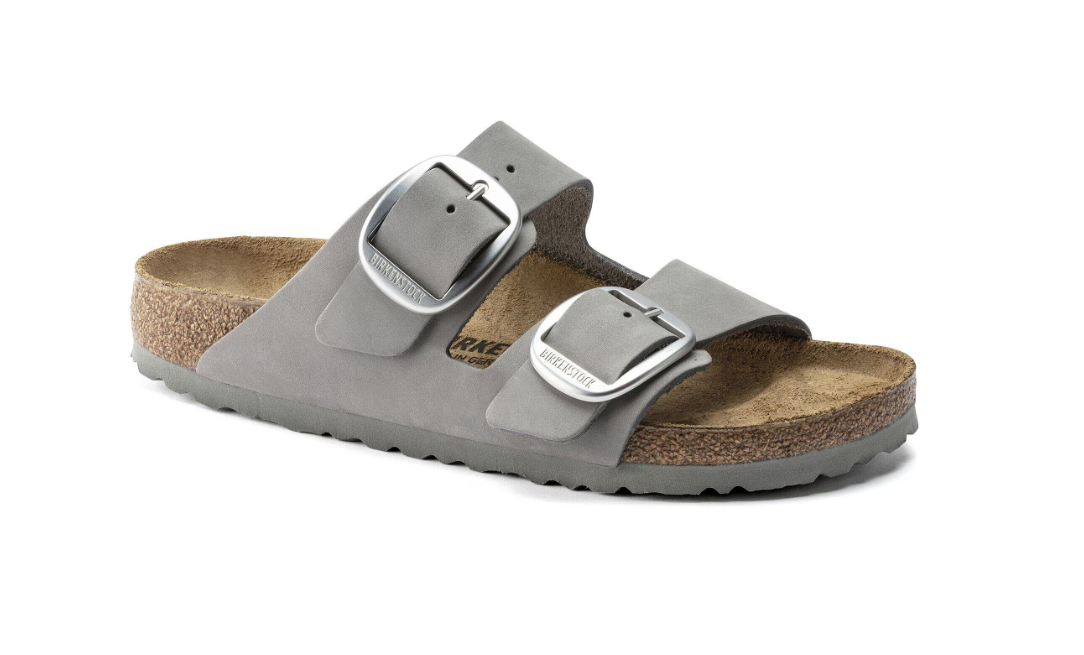Birkenstock Arizona Big Buckle Nubuck Leather Dove Gray