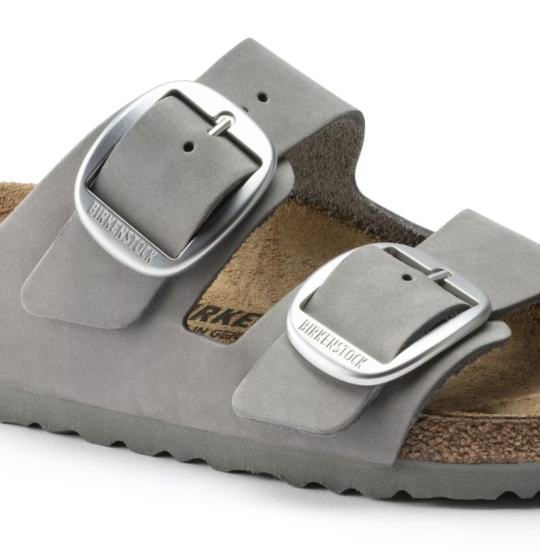 Birkenstock Arizona Big Buckle Nubuck Leather Dove Gray