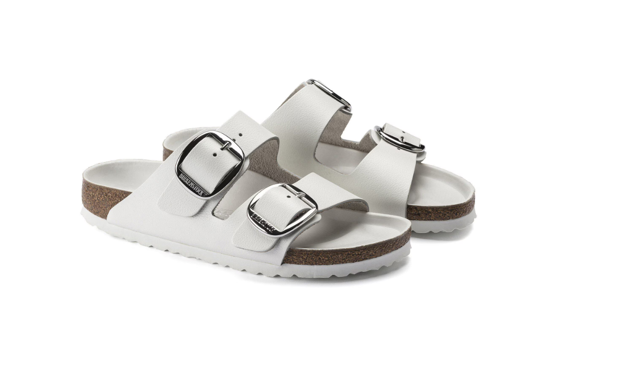 Birkenstock Arizona Big Buckle Natural Leather White