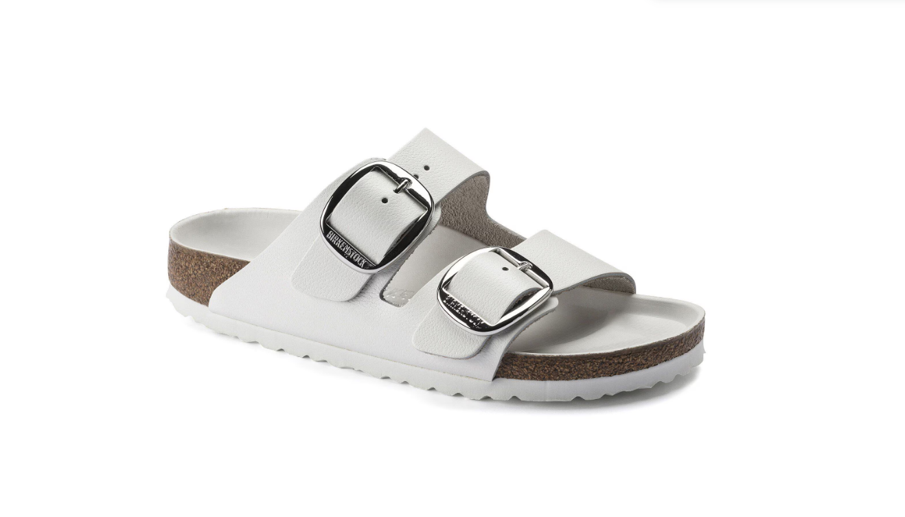 Birkenstock Arizona Big Buckle Natural Leather White