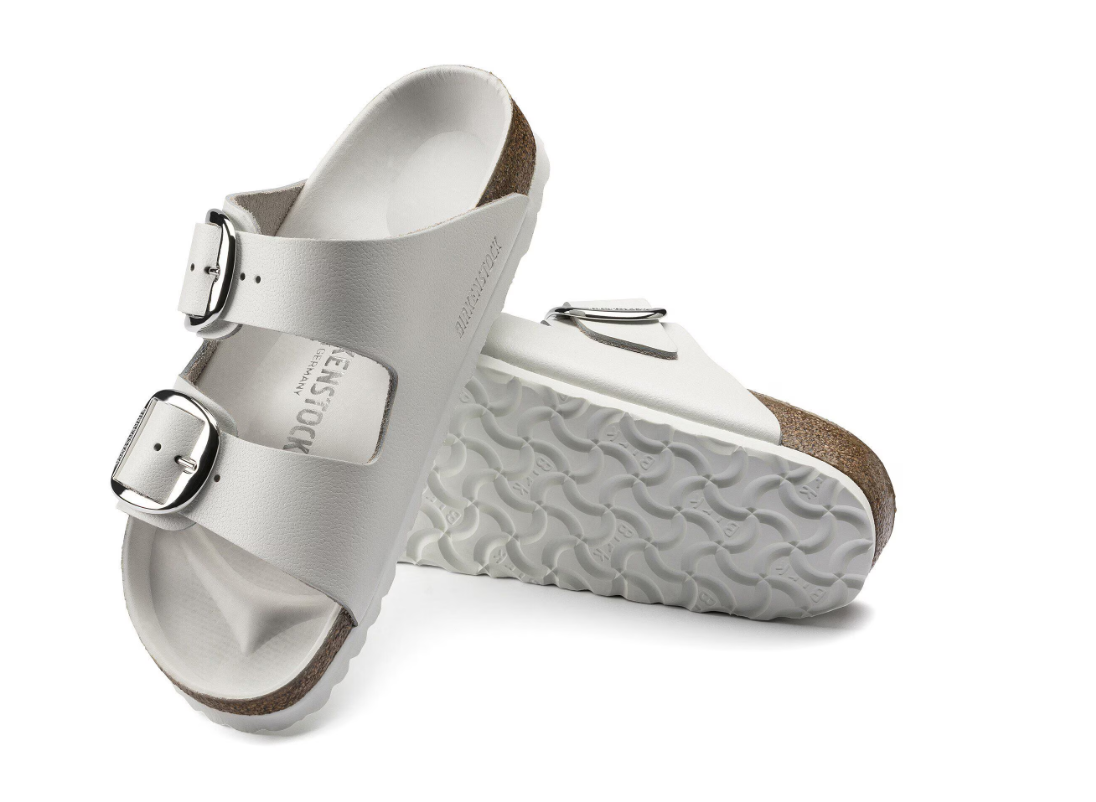 Birkenstock Arizona Big Buckle Natural Leather White