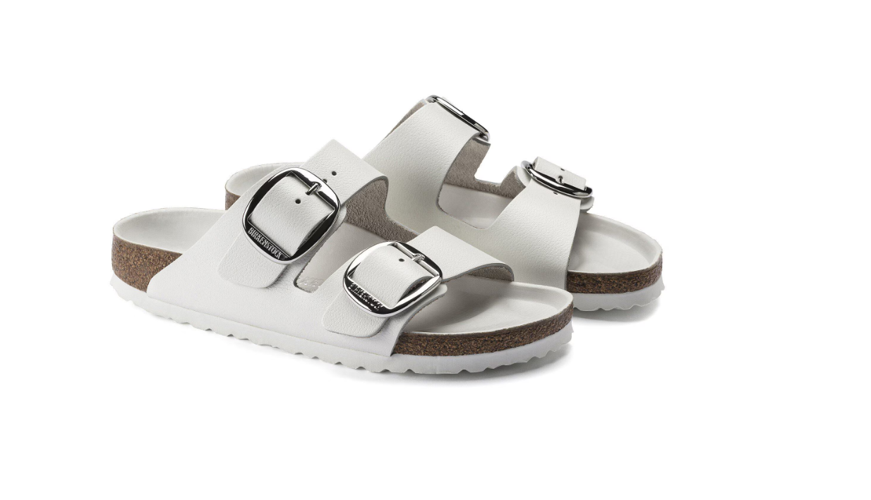 Birkenstock Arizona Big Buckle Natural Leather White