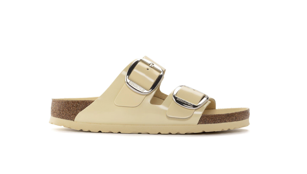 Birkenstock Arizona Big Buckle Natural Leather Patent High-Shine Butter