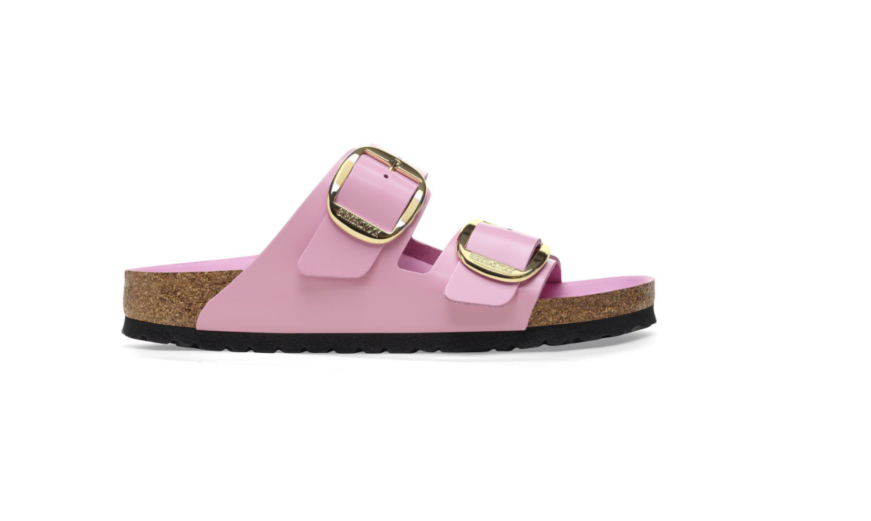 Birkenstock Arizona Big Buckle Natural Leather Patent Fondant Pink