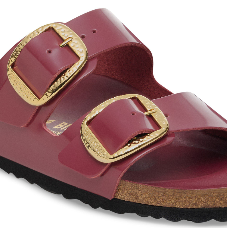 Birkenstock Arizona Big Buckle Patent Leather Zinfandel High Shine Sandals