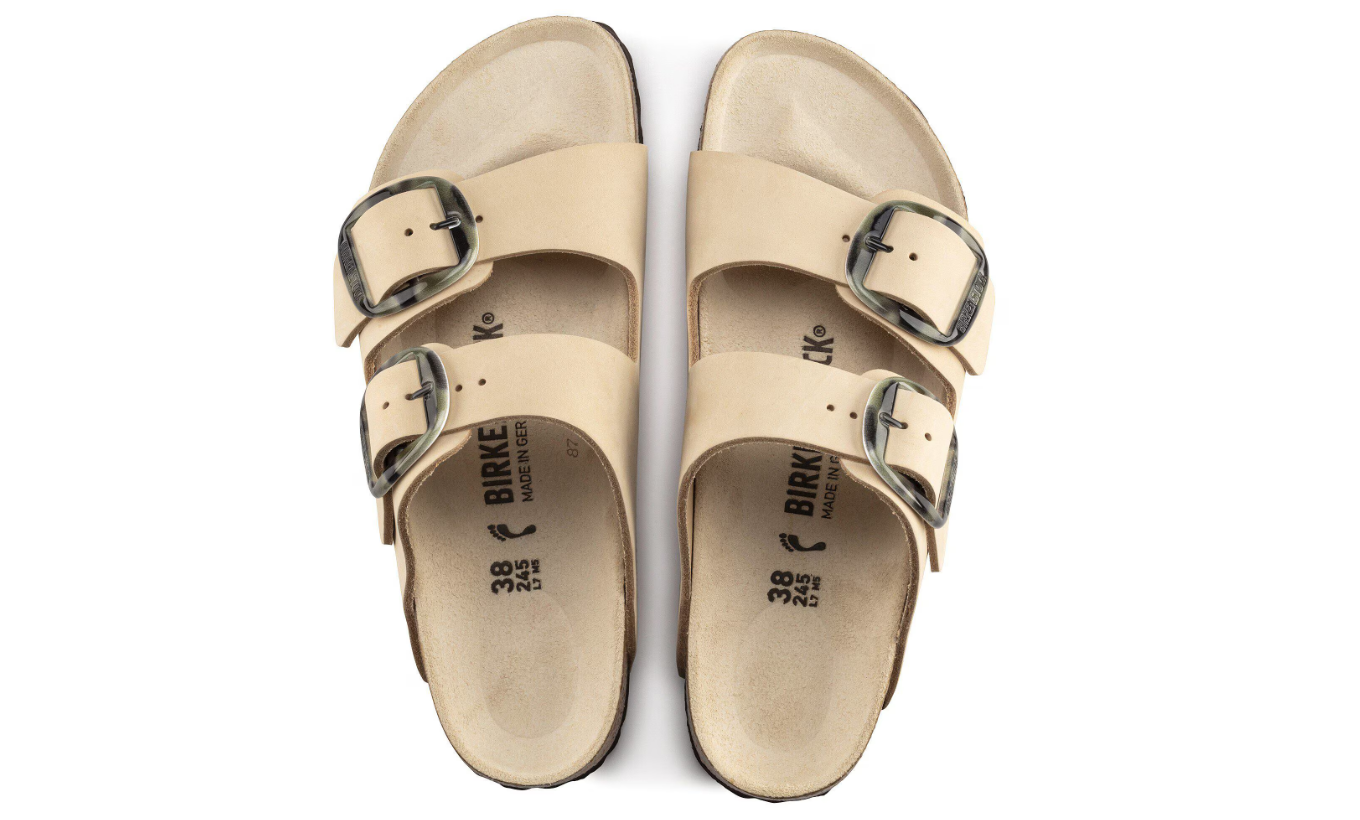 Birkenstock Arizona Big Buckle Nubuck Leather Almond