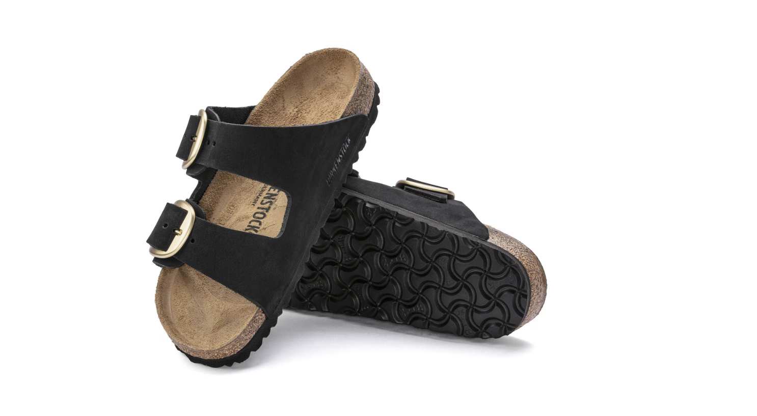 Birkenstock Arizona Big Buckle Nubuck Leather Black