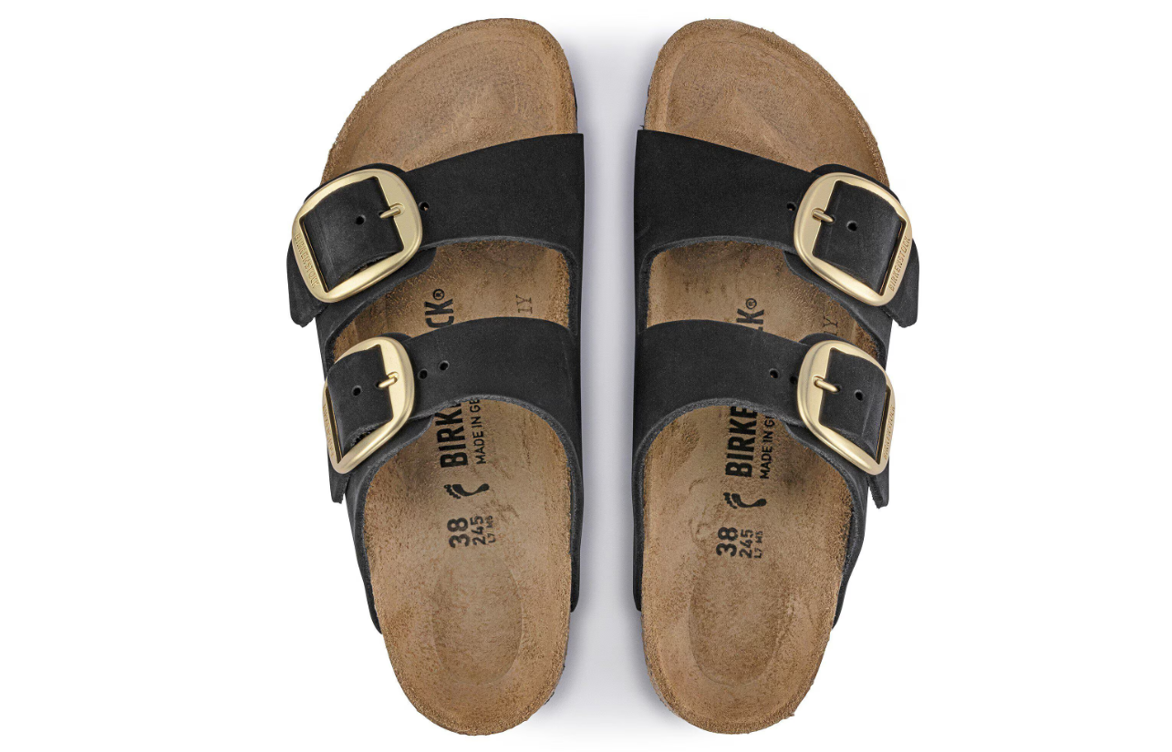 Birkenstock Arizona Big Buckle Nubuck Leather Black