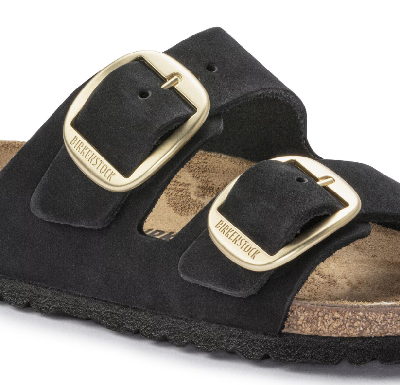 Birkenstock Arizona Big Buckle Nubuck Leather Black