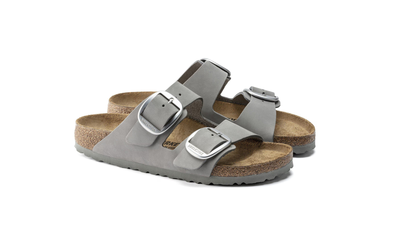 Birkenstock Arizona Big Buckle Nubuck Leather Dove Gray