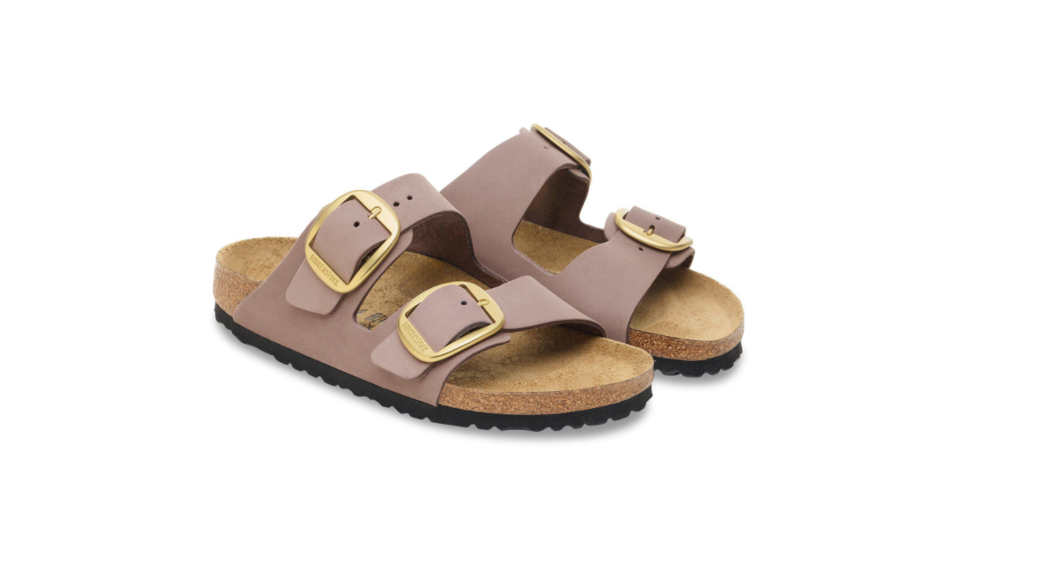 Birkenstock Arizona Big Buckle Nubuck Leather Faded Purple